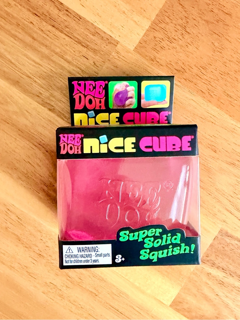 NeeDoh Nice Cube Super Solid Squish! - Pink